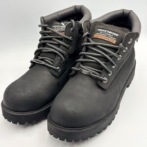 Skechers Men's 13 Sergeants Verdict Chukka Boot Waterproof Black Leather Boots